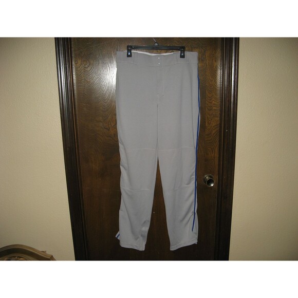 Mens Champro Gray w Blue Leg Stripes Baseball Softball Pants Size L - Picture 1 of 2